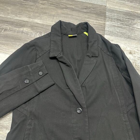 Eddie Bauer Voyager Travex Black Women 8 Two Button Stretch Blazer Travel Jacket - Picture 1 of 12